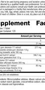 Boswellia Complex, 120 Tablets, Rev 04 Supplement Facts