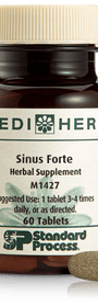 A bottle of Sinus Forte, 60 tablets.