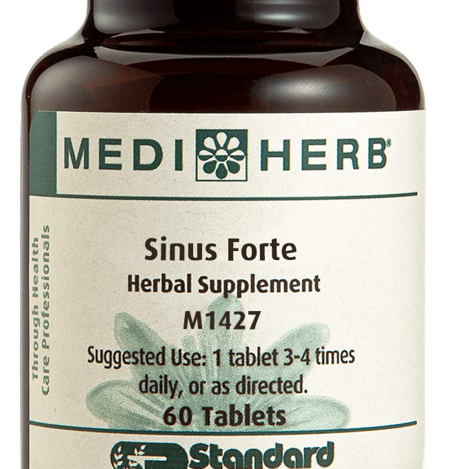 A bottle of Sinus Forte, 60 tablets.