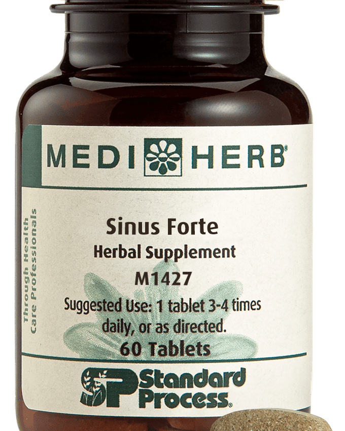 A bottle of Sinus Forte, 60 tablets.