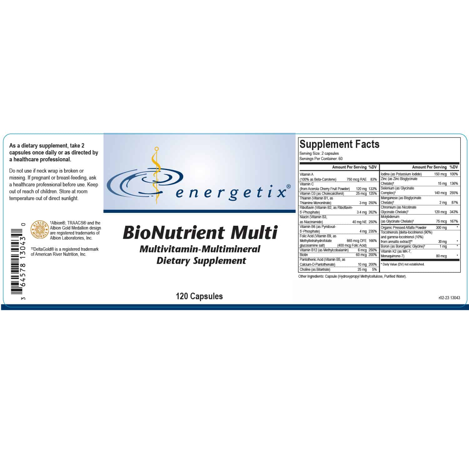 BioNutrient Multi 120 Capsules