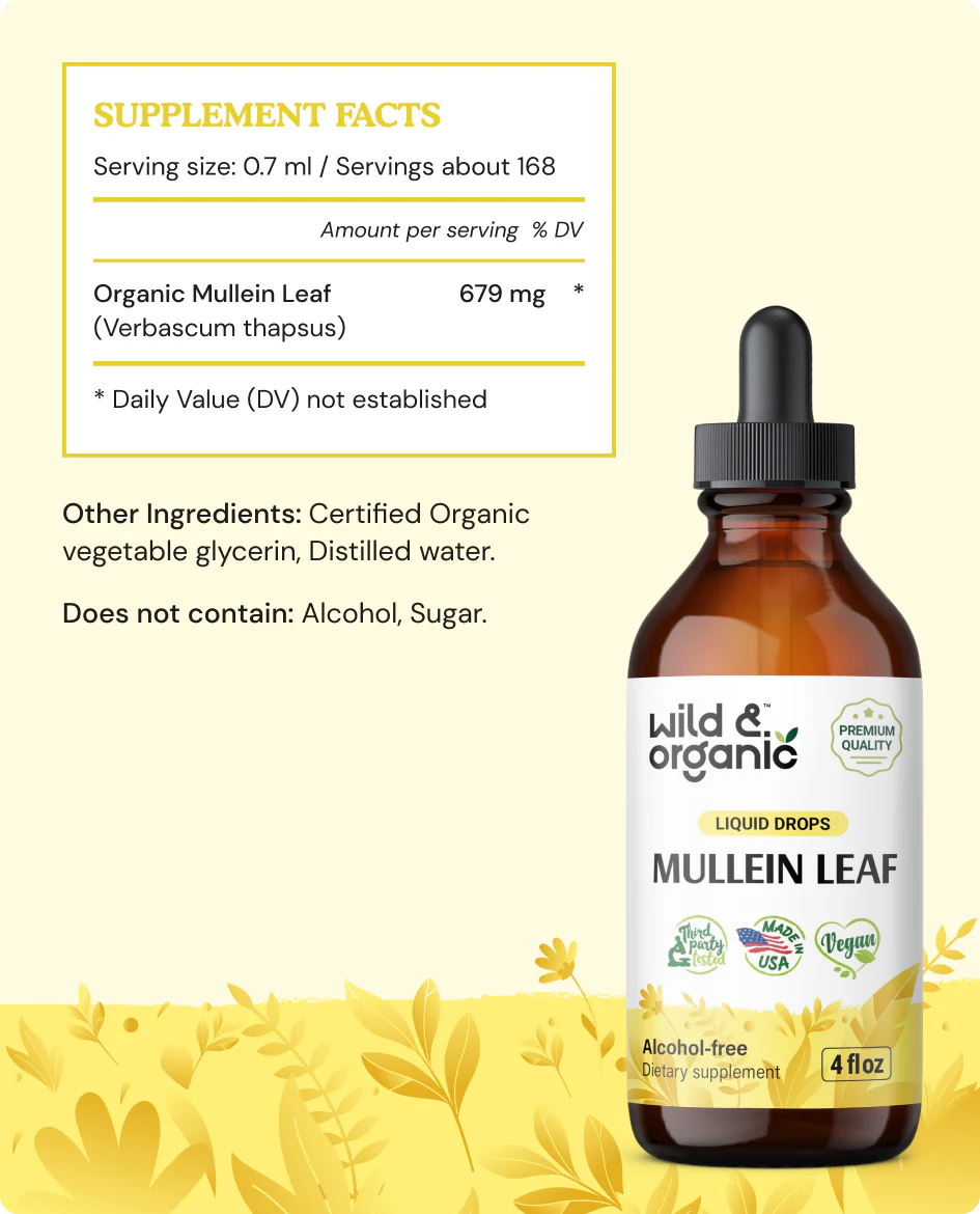 Mullein Leaf Tincture 4 fl.oz. Bottle